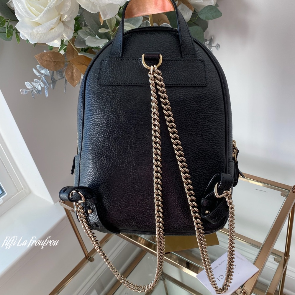 Authentic Gucci Black Leather Backpack - Picture 10 of 16